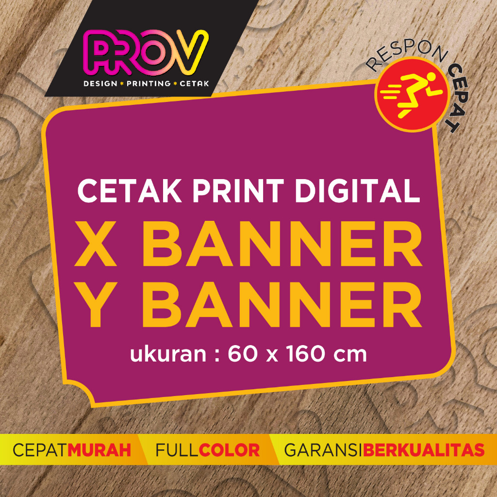 PROV Cetak Print Digital X Banner Y Banner Ukuran: 60 x 160 cm