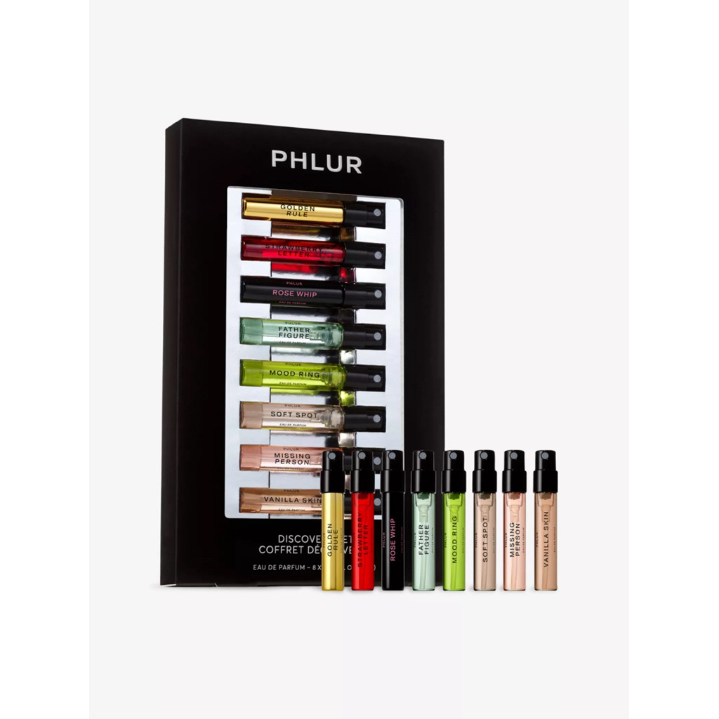 PHLUR Discovery Kit 8 x 2ml Eau de Parfum Sample Golden Rule Strawberry Letter Rose Whip Father Figu