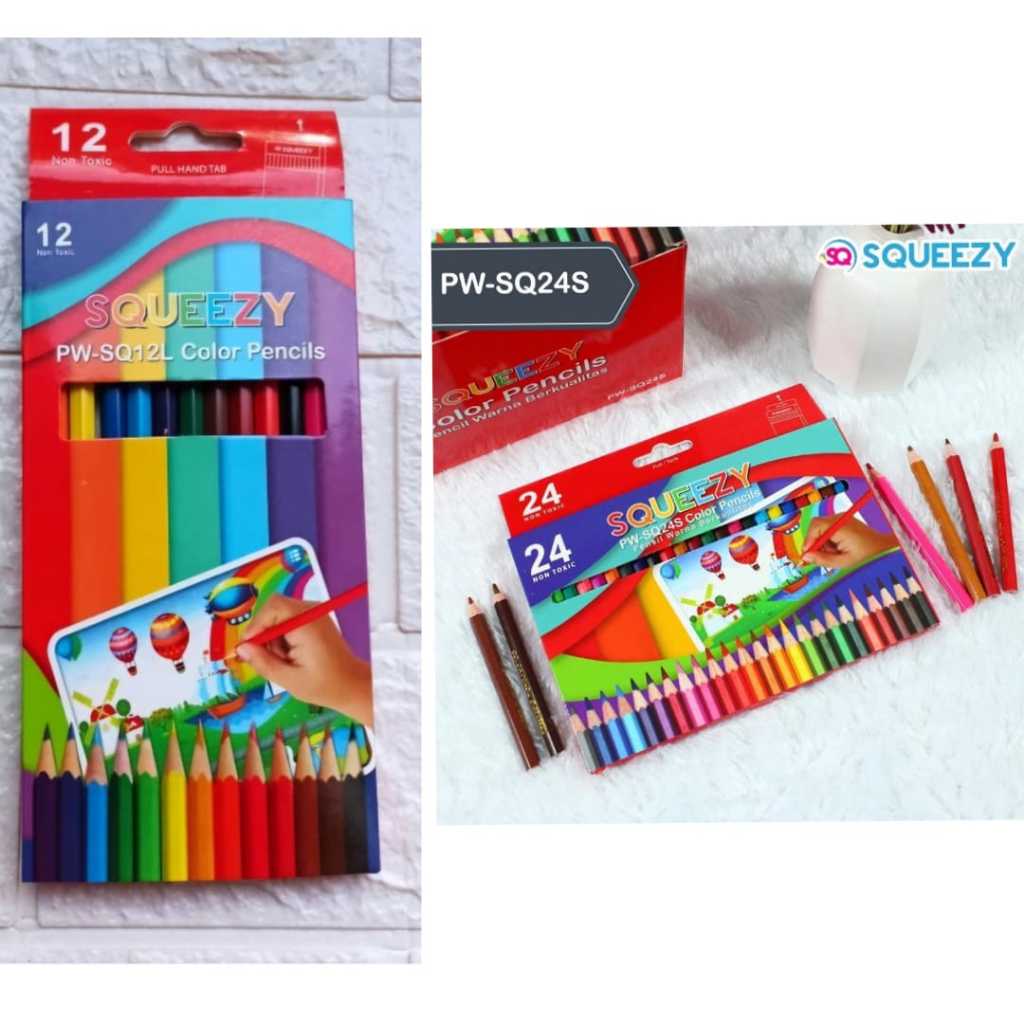 

PENSIL WARNA SQUEEZY PANJANG 12 DAN 24 WARNA MURAH