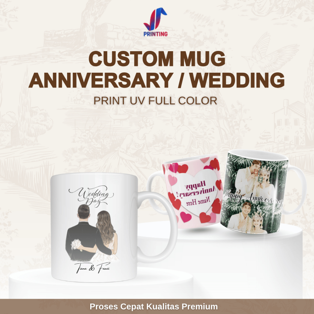 Custom Mug Anniversary Wedding gelas custom sublim