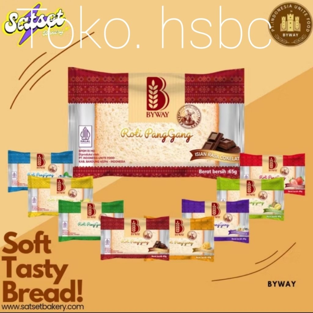 

ROTI PANGGANG BYWAY SUPER LEMBUT PAKET 10 PCS@60gram