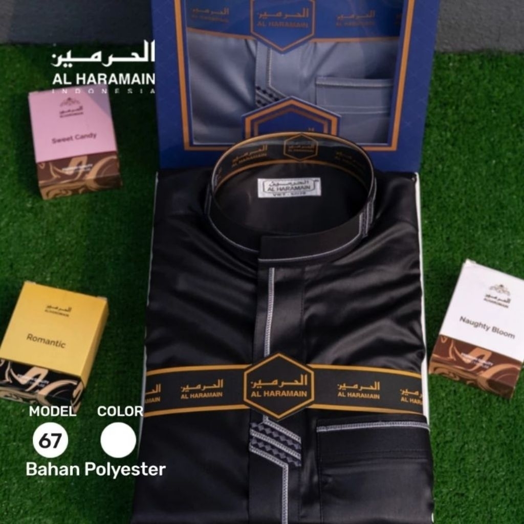 JUBAH AL HARAMAIN KERAH NON  MANSET PREMIUM GAMIS PRIA