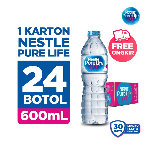 

Nestle Pure Life 600ml Air Minum 1 Dus Isi 24 Botol