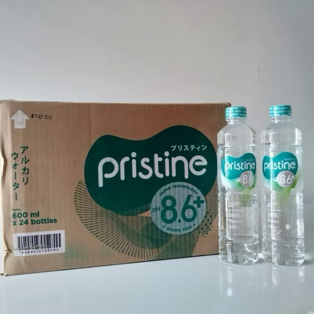 

AIR MINERAL PRISTINE 600ML pH 8.6+ ISI 24 BOTOL ISI 1 DUS