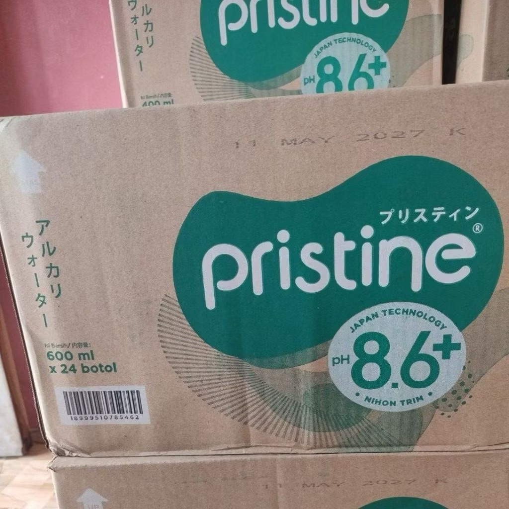 

TERMURAH (1 DUS) AIR PUTIH PRISTINE 600ML pH 8.6+ ISI 24 BOTOL