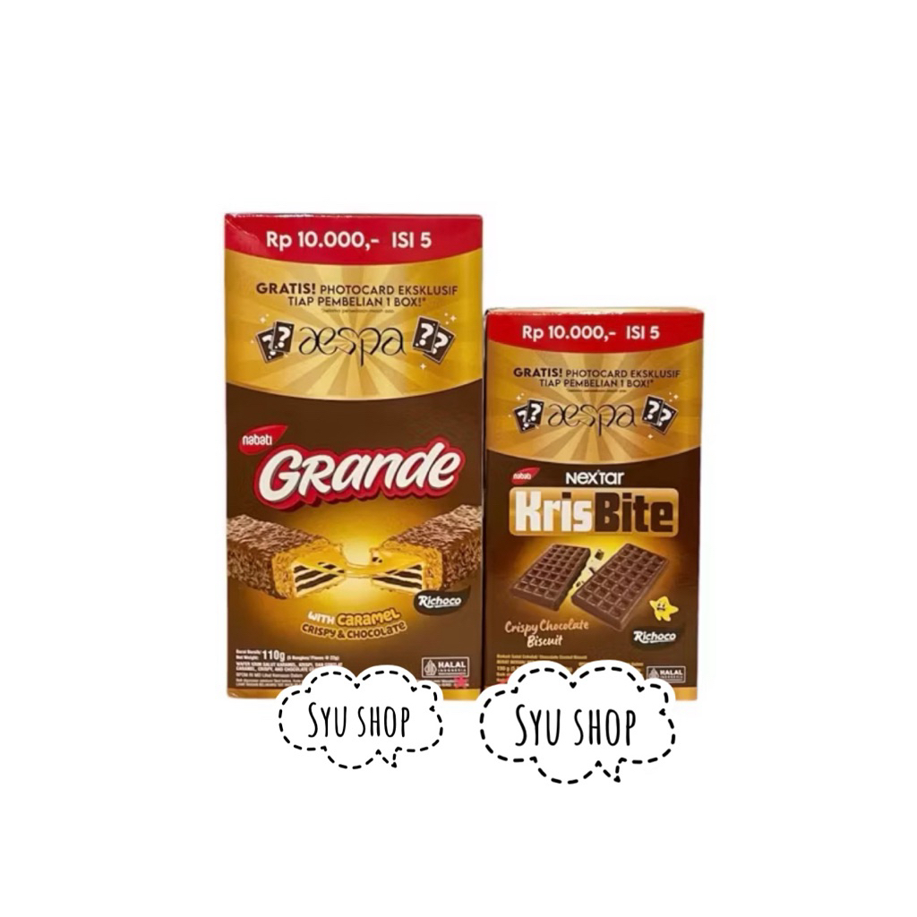 

nabati nextar richoco grande krisbite aespa photocard 110gr 150gr
