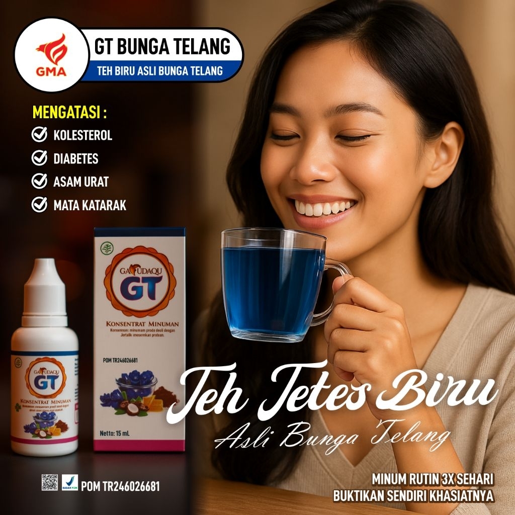 

GarudaQu Teh biru tetes GT Bunga Telang