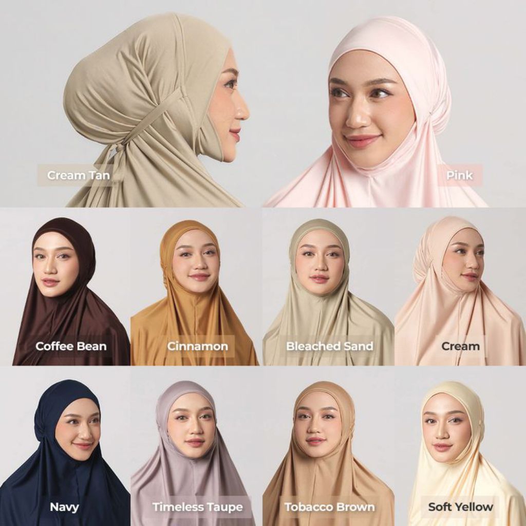 Hijab Instan Bergo Jersey Tali | Hijab Bergo Maryam Tali Jersey