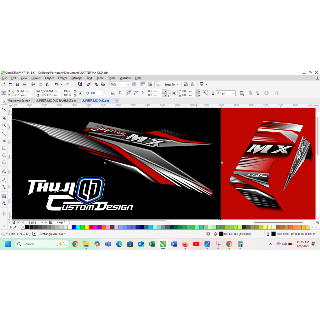 Sticker striping jupiter MX old custom