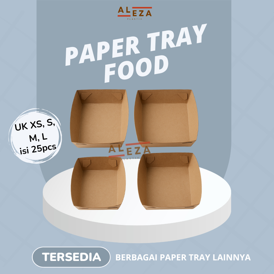 Paper Tray Food | Wadah Makanan | Wadah Makanan Kertas isi 25 pcs