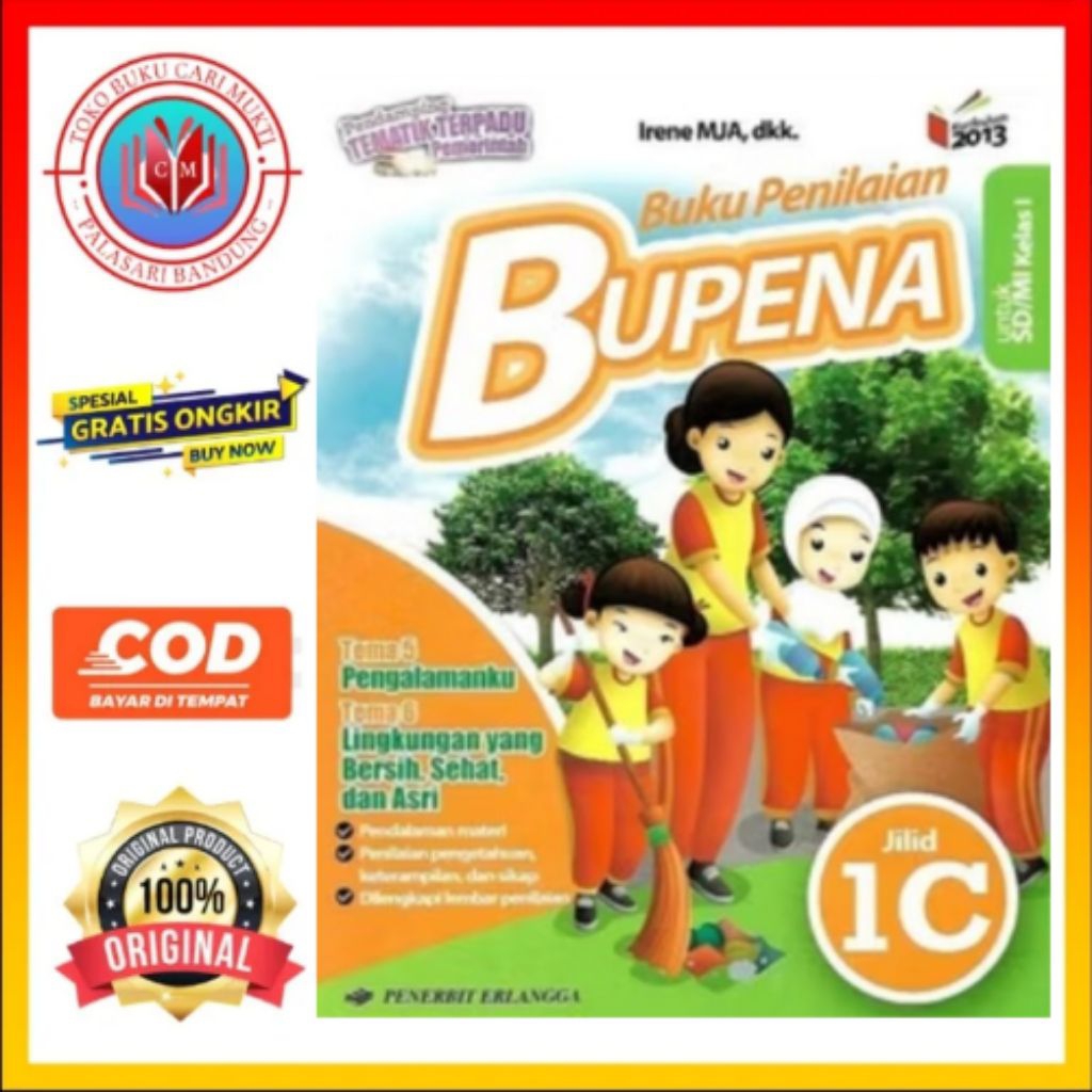 BUKU BUPENA 1C UNTUK SD/MI KELAS 1 KURIKULUM 2013 REVISI BEKAS ORIGINAL