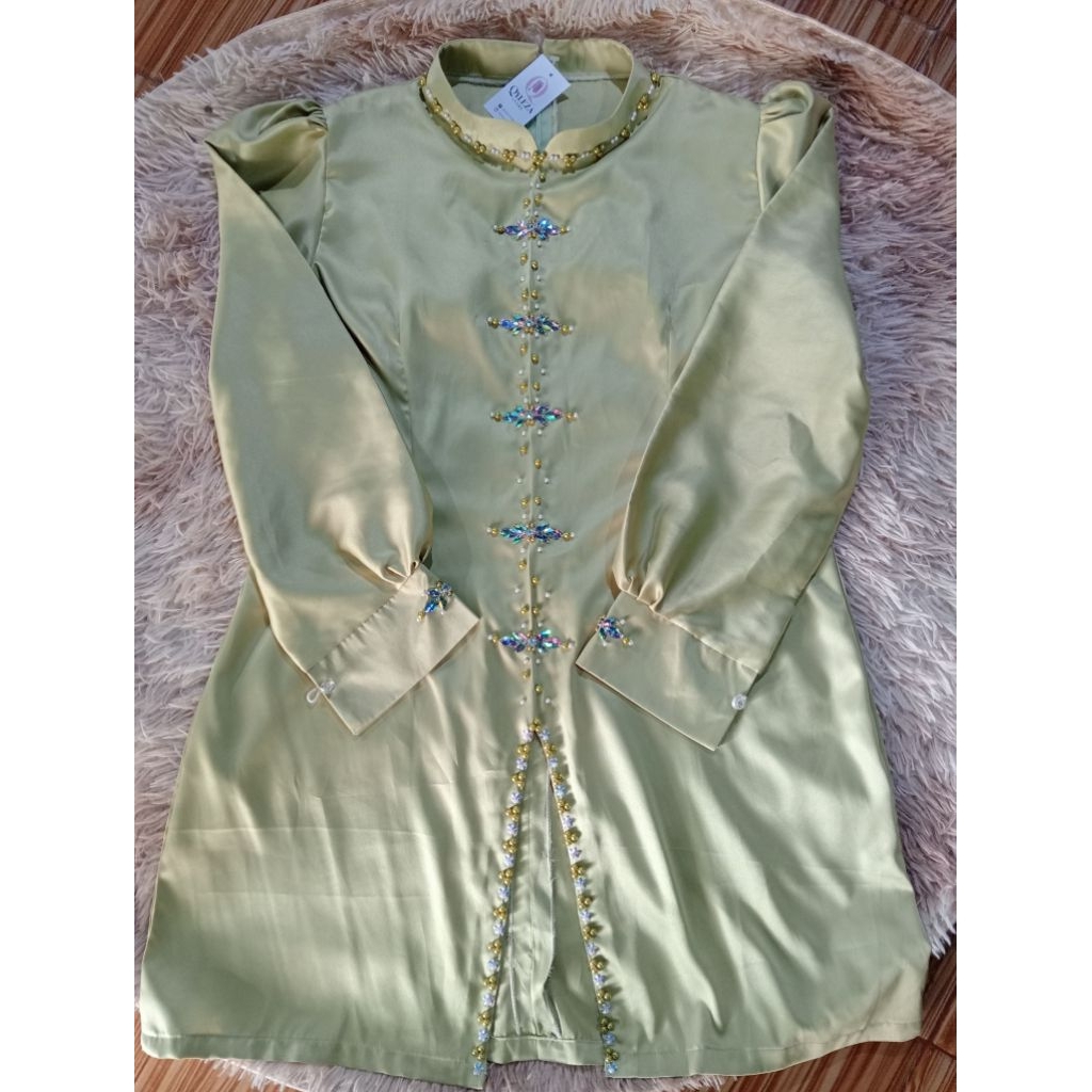 assyfa tunik satin baju tunik wanita tunik mewah tunik kondangan baju kondangan