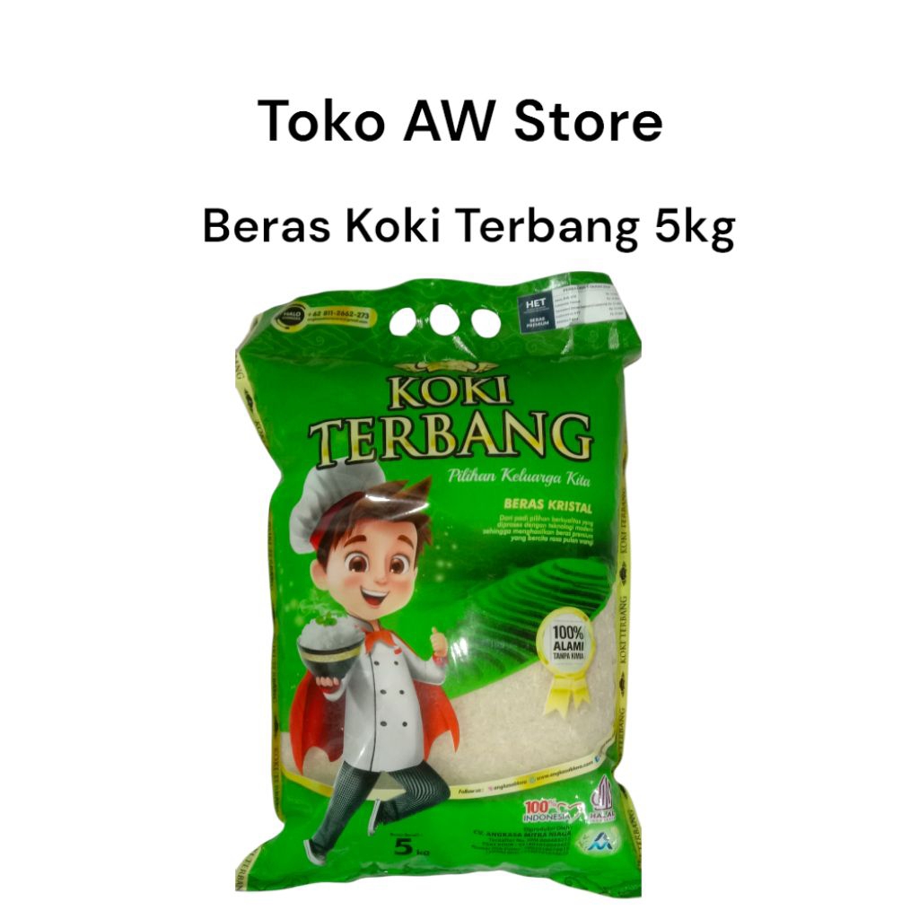 

Beras 5 kg Koki Terbang l Beras Pulen Wangi Tanek