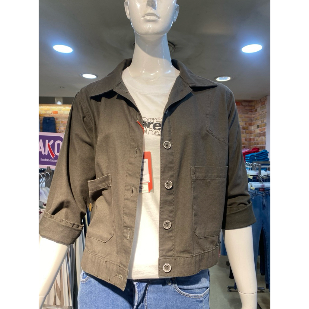 AKO JAKET CROP WANITA BAHAN DENIM BY MATAHARI (S-XL)