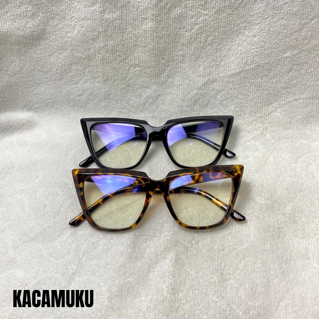 Kacamata Minus Model Cat Eye Besar Style Vintage Korea Free Kotak Dan Lap Kacamata Pria Wanita