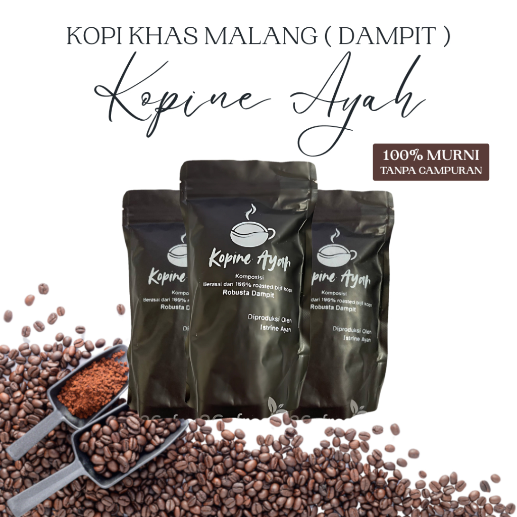 

Kopi Hitam Khas Malang Dari Biji Pilihan Robusta 100% Murni By Kopine Ayah