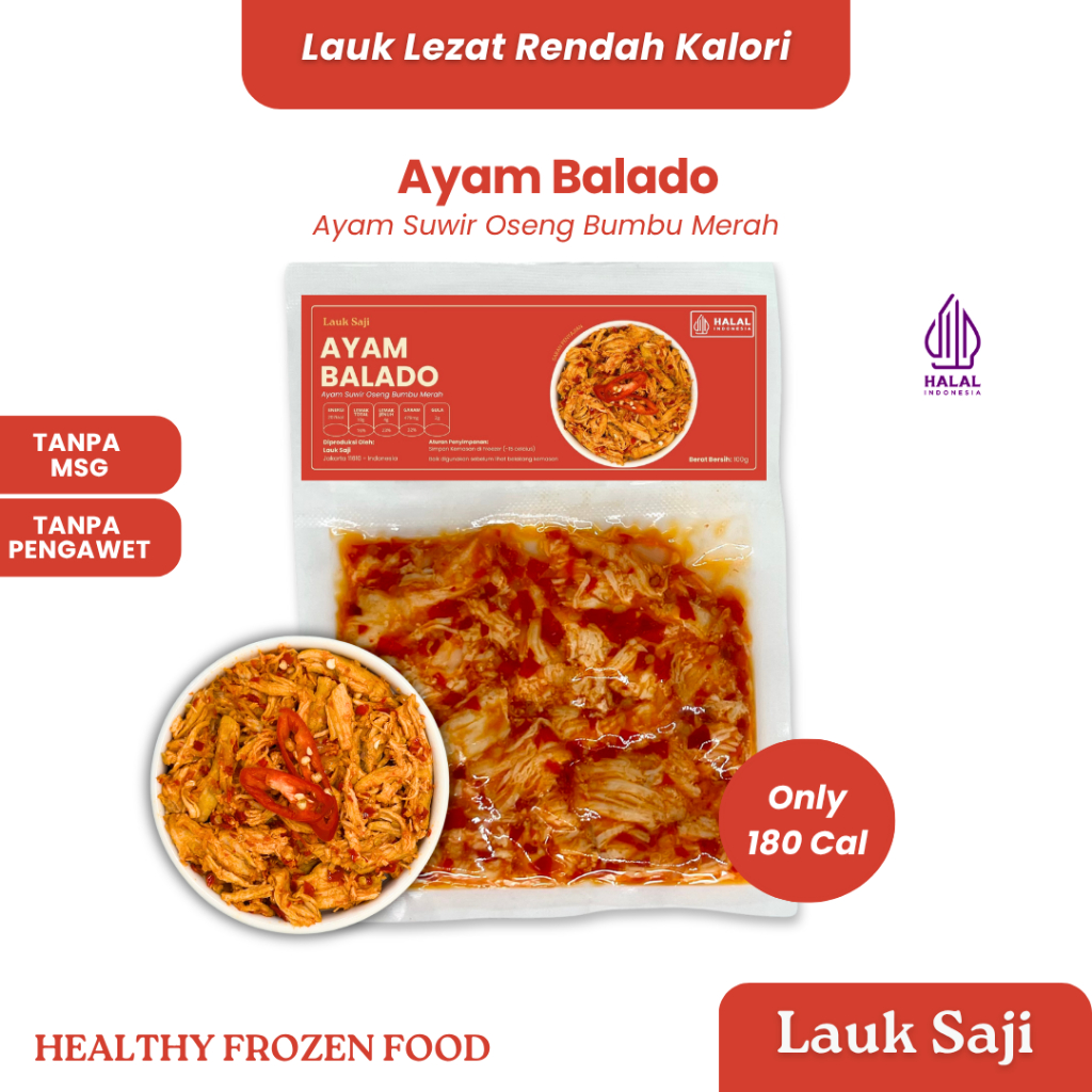

Ayam Balado – Lauk Siap Saji | Rendah Kalori | Tinggi Protein | Frozen Food Diet