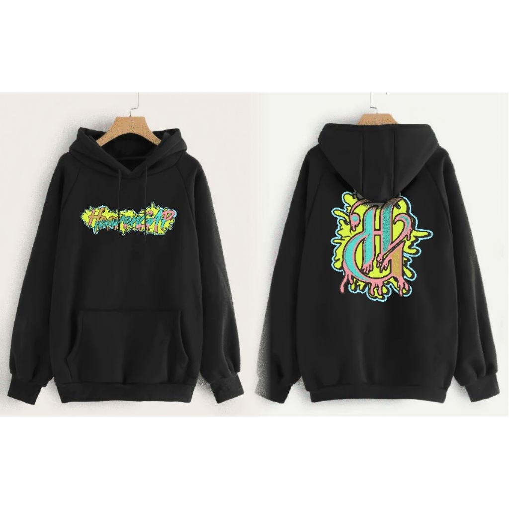 "HeavenGap" Sweater Hoodie jumper original distro pria wanita bahan Fleece tebal 280 gsm