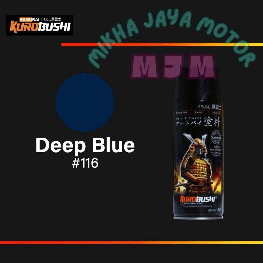 Samurai Paint 116 Deep Blue Biru Navy/Army Cat Semprot Aerosol Tahan Bensin Tahan Retak