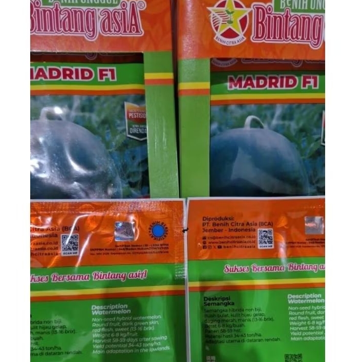 Benih Semangka Non biji Madrid f1 20g