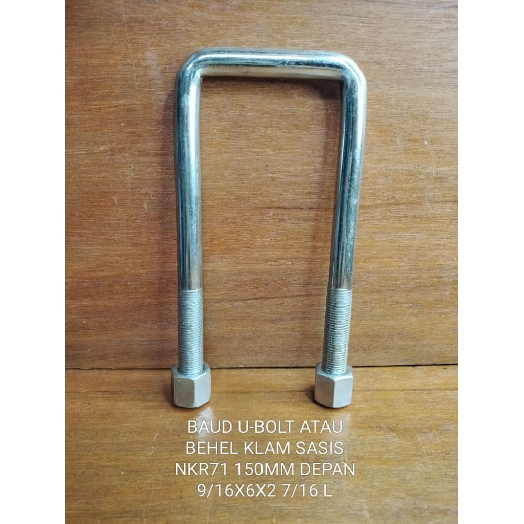 BAUD U-BOLT ATAU BEHEL KLAM SASIS ISUZU NKR71 150MM