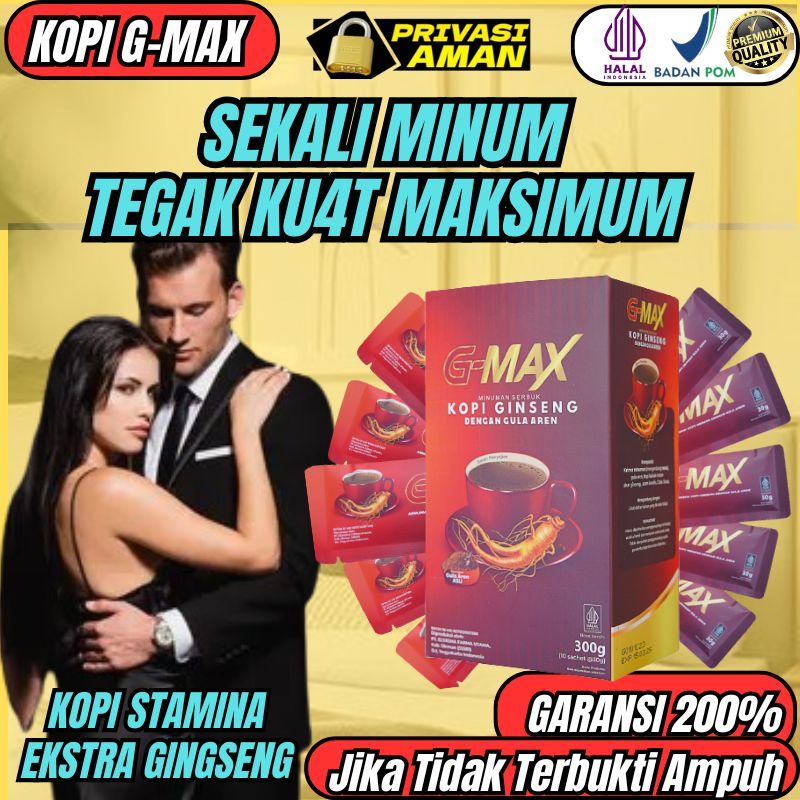 

KOPI G-MAX ORIGINAL KOPI STAMINA KUAT TAHAN LAMA EKSTRA GINGSENG COFFE BPOM HALAL KOPI ANDALAN