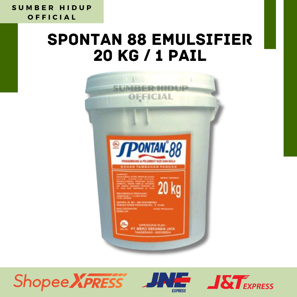 

SP SPONTAN 88 / CAKE EMULSIFIER / PELEMBUT KUE / PELEMBUT ROTI 1 PAIL 20 KG