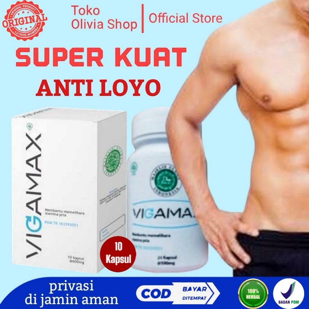VIGAMAX ORIGINAL SUPLEMENT HERBAL PRIA DEWASA ~ 1 Botol isi 10 kapsul
