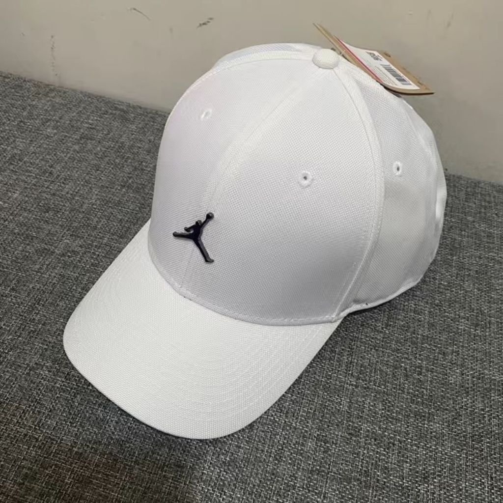 Nike Air Jordan Rise Cap Metal Logo White / Topi Putih Dijamin Original