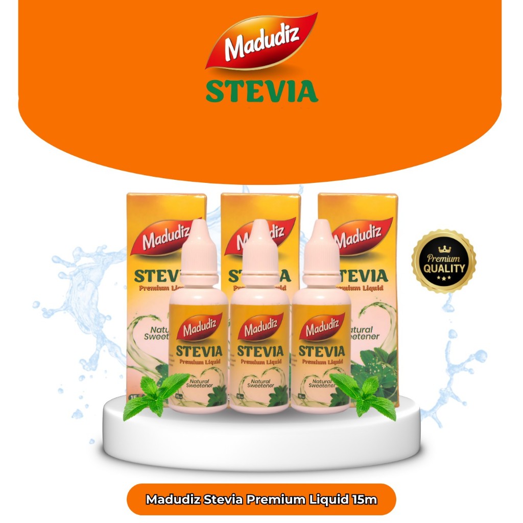 

3 Pcs Stevia Premium Liquid Madudiz 15ml | Pemanis Alami 0 Kalori