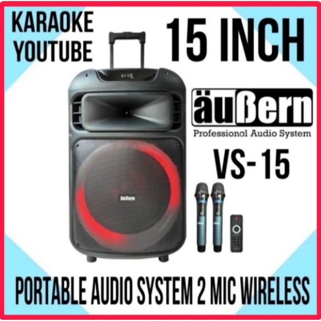 Speaker portable 15 inch bluetooth aubern vs 15