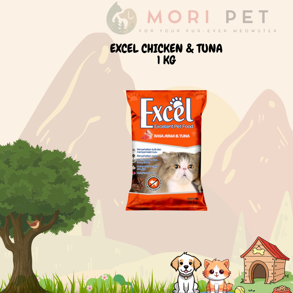 EXCEL CAT FOOD ORANGE | EXCEL MAKANAN KUCING 500 Gr - SINGLE PACK