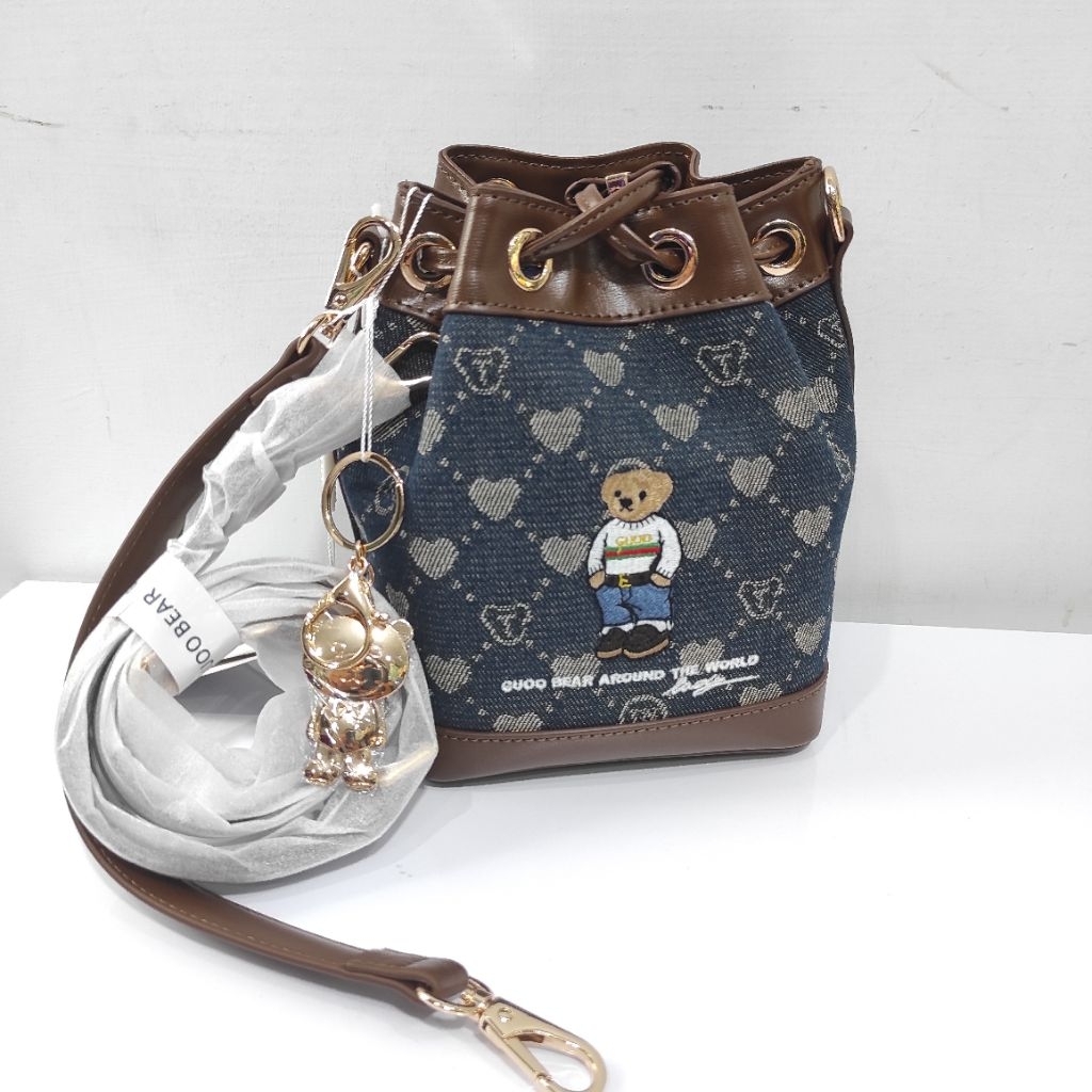Ttwn guoo bear original Gu1452 sling women - tas serut terbaru - tas ttwn bear original - bucket bag