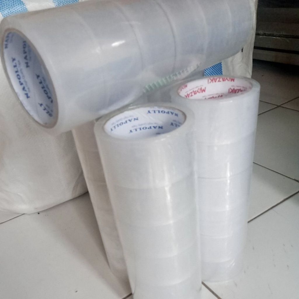 

Lakban bening isolasi transparan untuk kardus dll