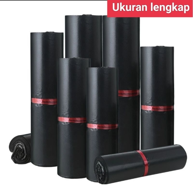 

Plastik Packing Polymailer Hitam Matte Ada Lem Perekatnya TERMURAH