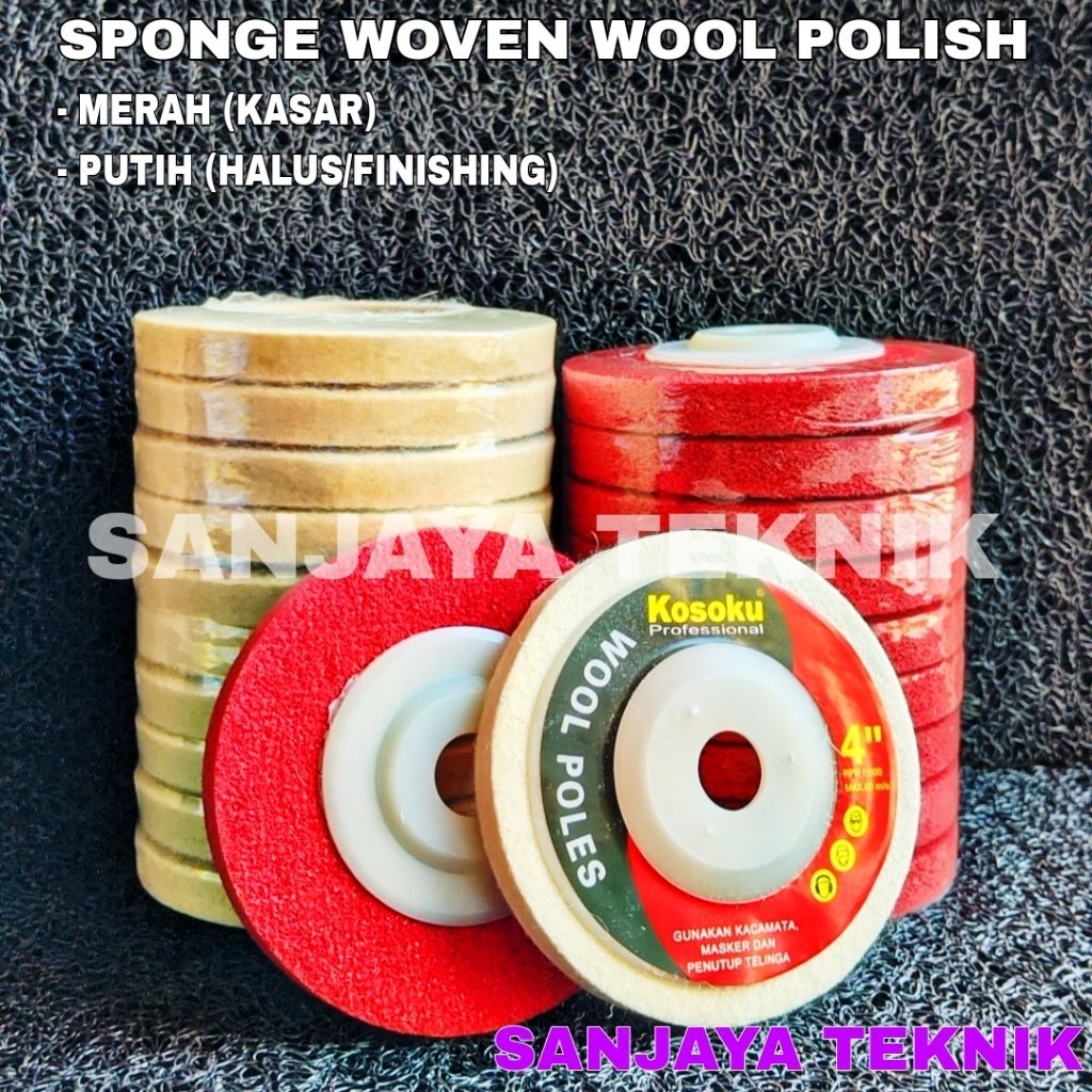 Sponge Non Woven Poles / Mata Gerinda Poles Stainless Tebal