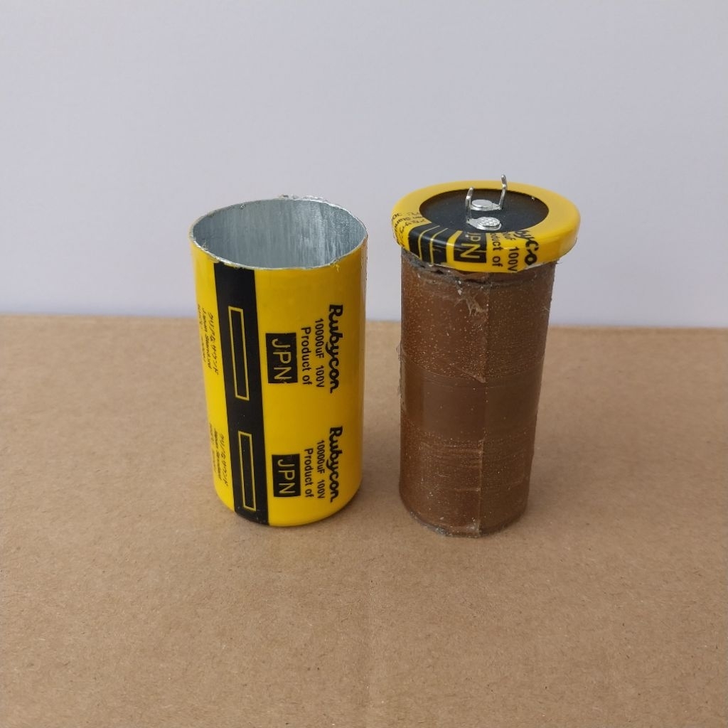 elco rubycon kuning japan 10000uf 100v,  rubycon yellow 100v 10000uf