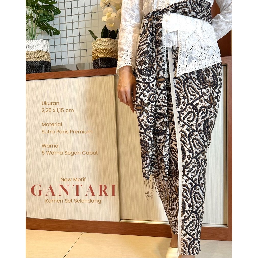 Kamen Sutra Paris Asli Batik Sutra Set Selendang Bawahan Batik Kamen Bali