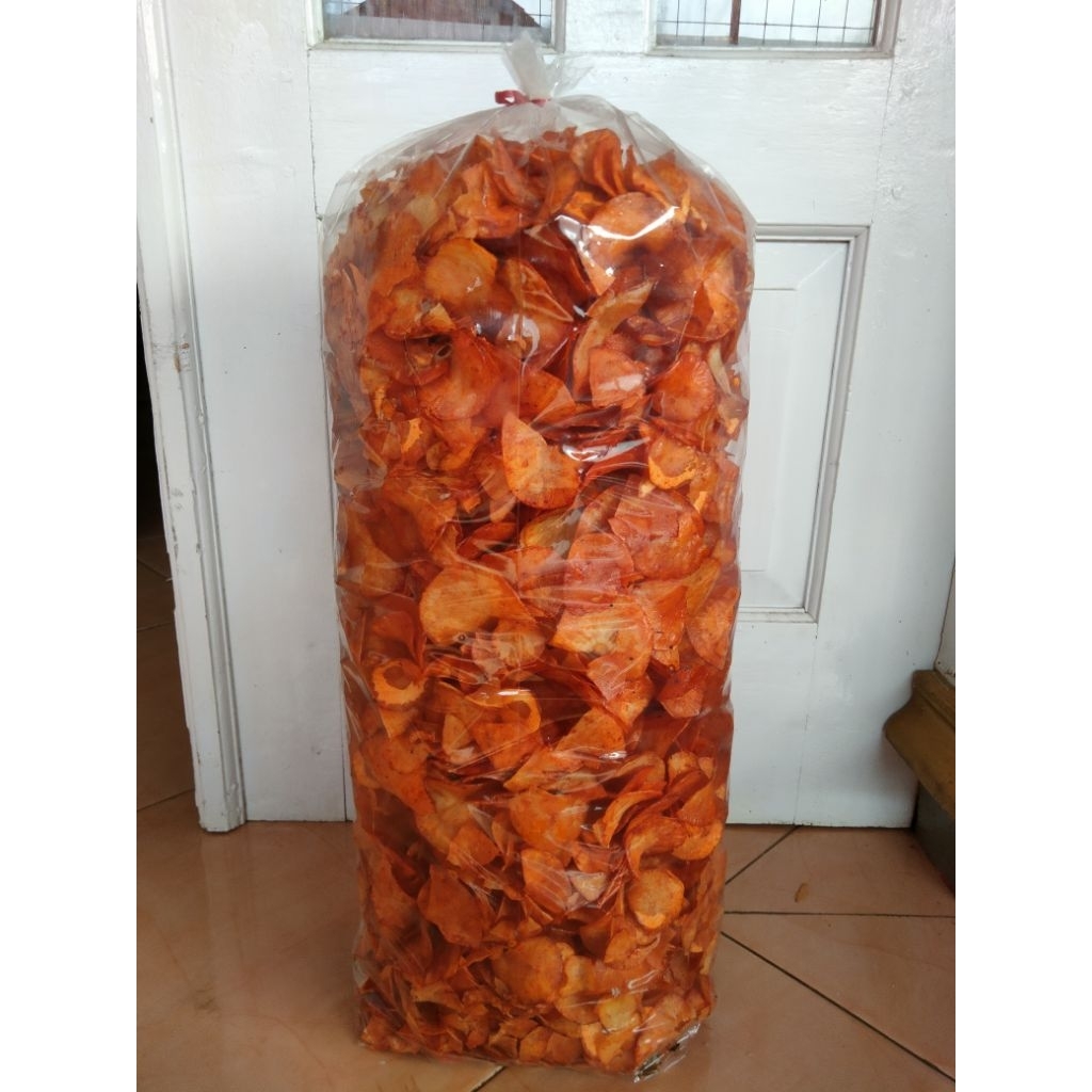 

Keripik Singkong Bumbu Rujak Rasa Balado Basah Pedas Manis Gurih Cemilan 1 Kg