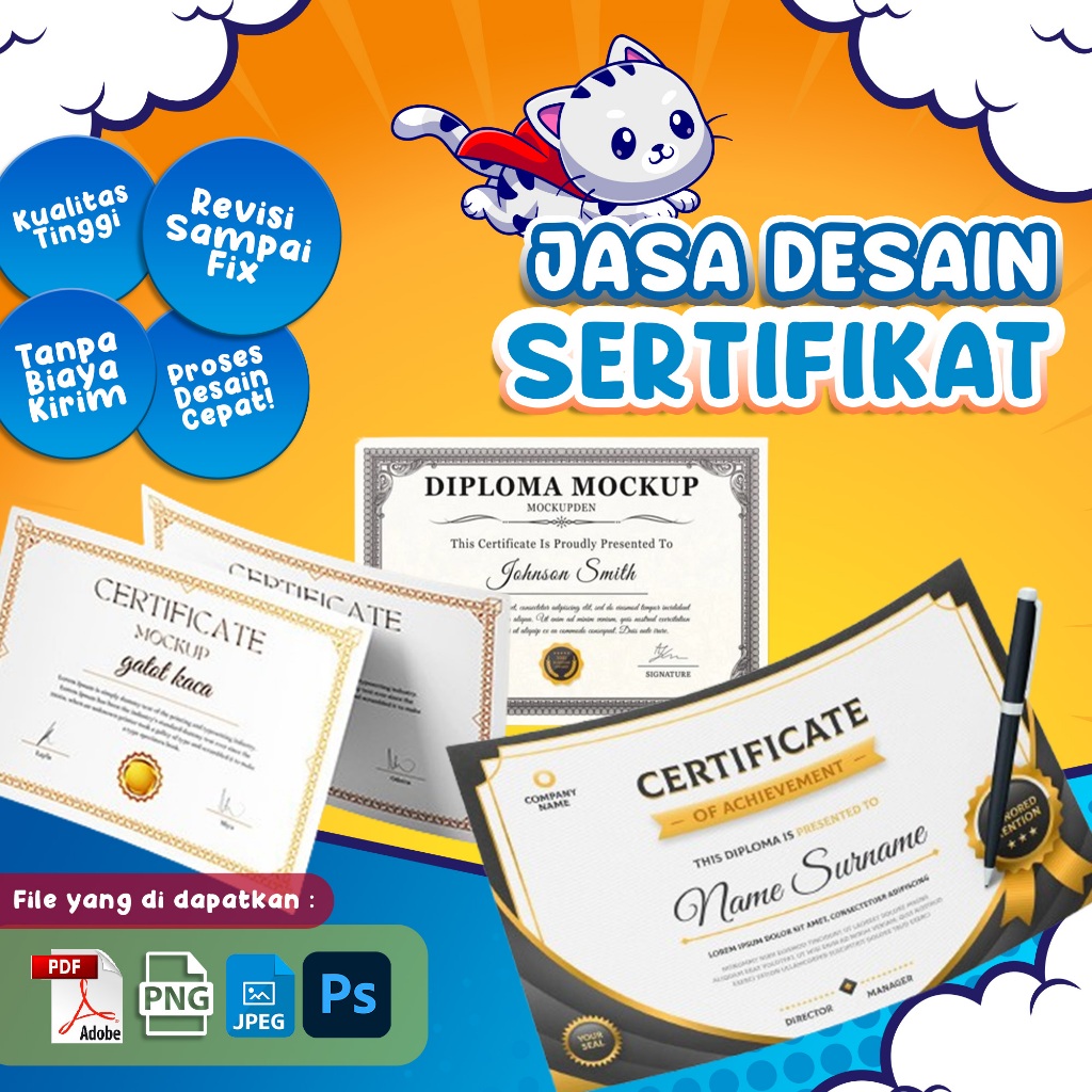 Jasa Desain Sertifikat,Penghargaan,Dokumen Profesional Berkualitas