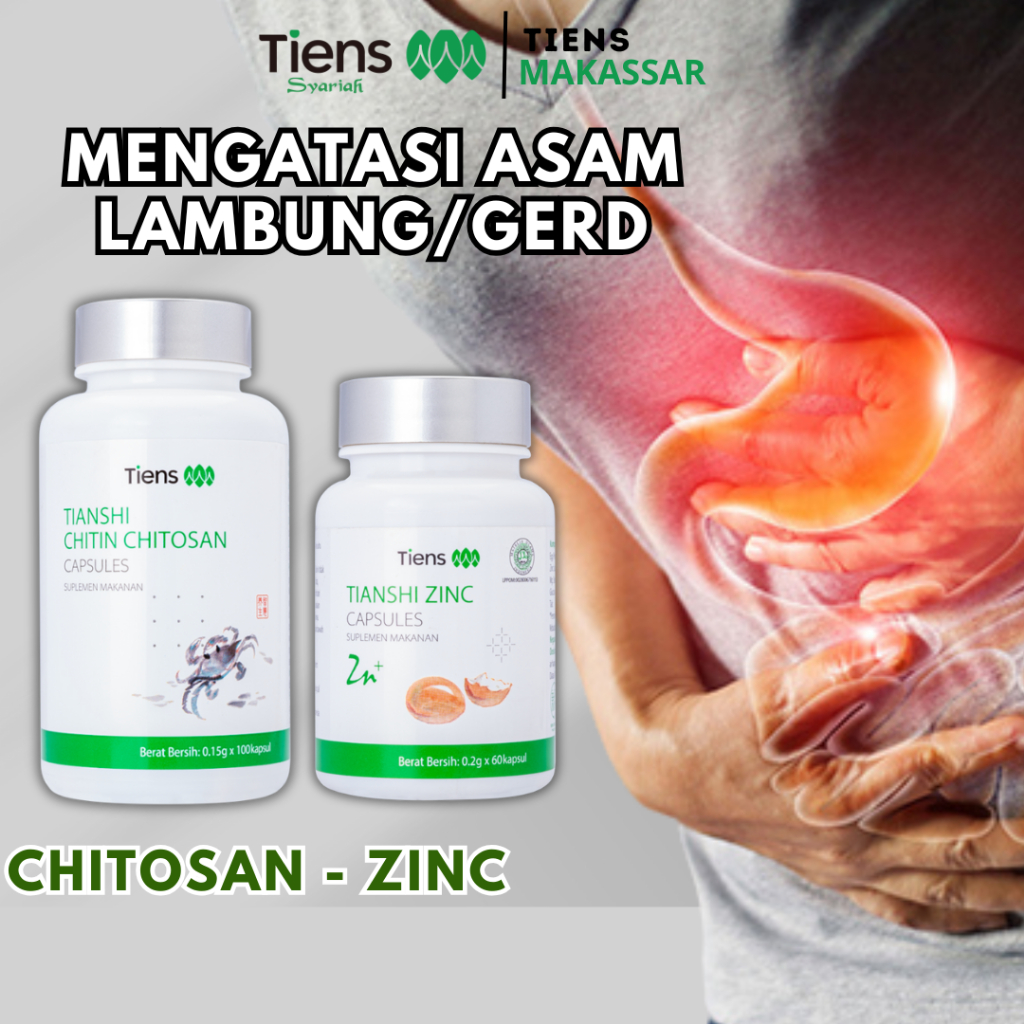 Tianshi Chitin Chitosan 100 Kapsul Untuk Asam Lambung/Gerd Anxiety/Maag