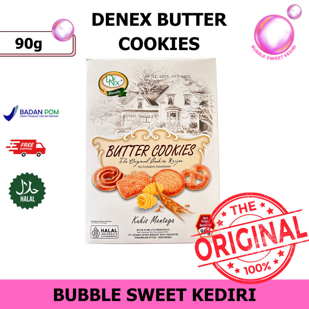 

GROSIR Denex Butter Cookies Kukis Mentega / Hampers/ Hajatan - 90g