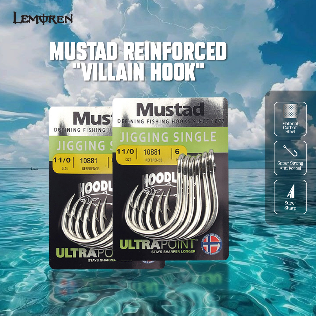 Mata kail MUSTAD JIGGING single KAIL tajam kuat KUP010