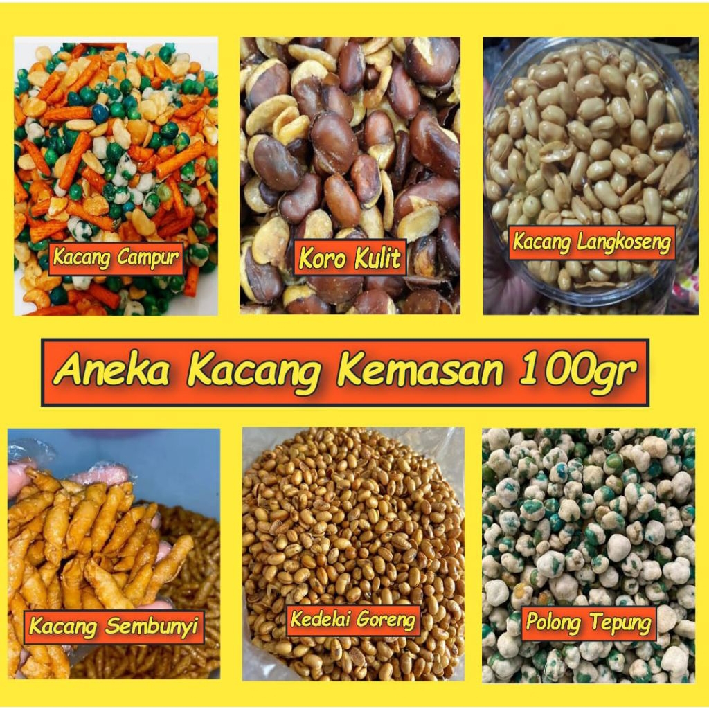 

Aneka Kacang Kemasan 100 gram bisa COD kemasan pouch