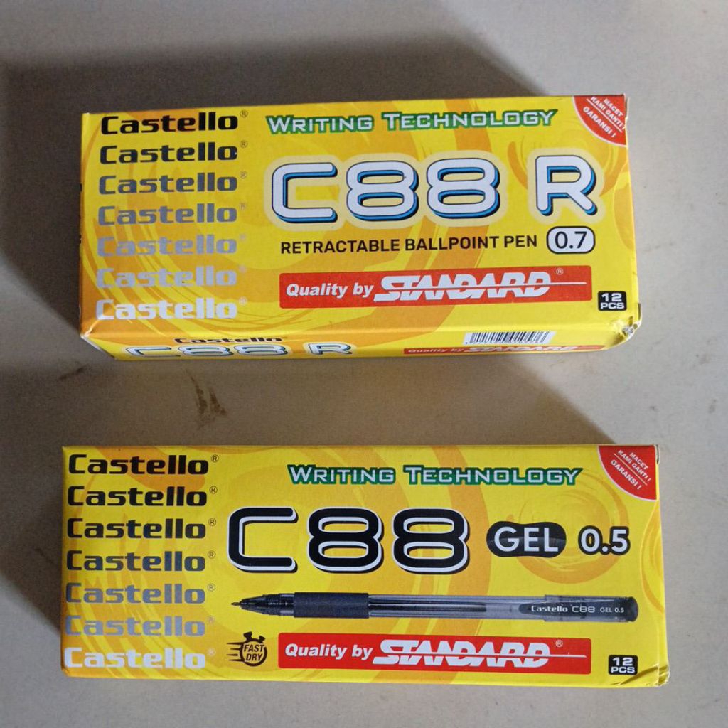 

Pulpen Castello C88 Hitam Standard Isi 12 Pcs