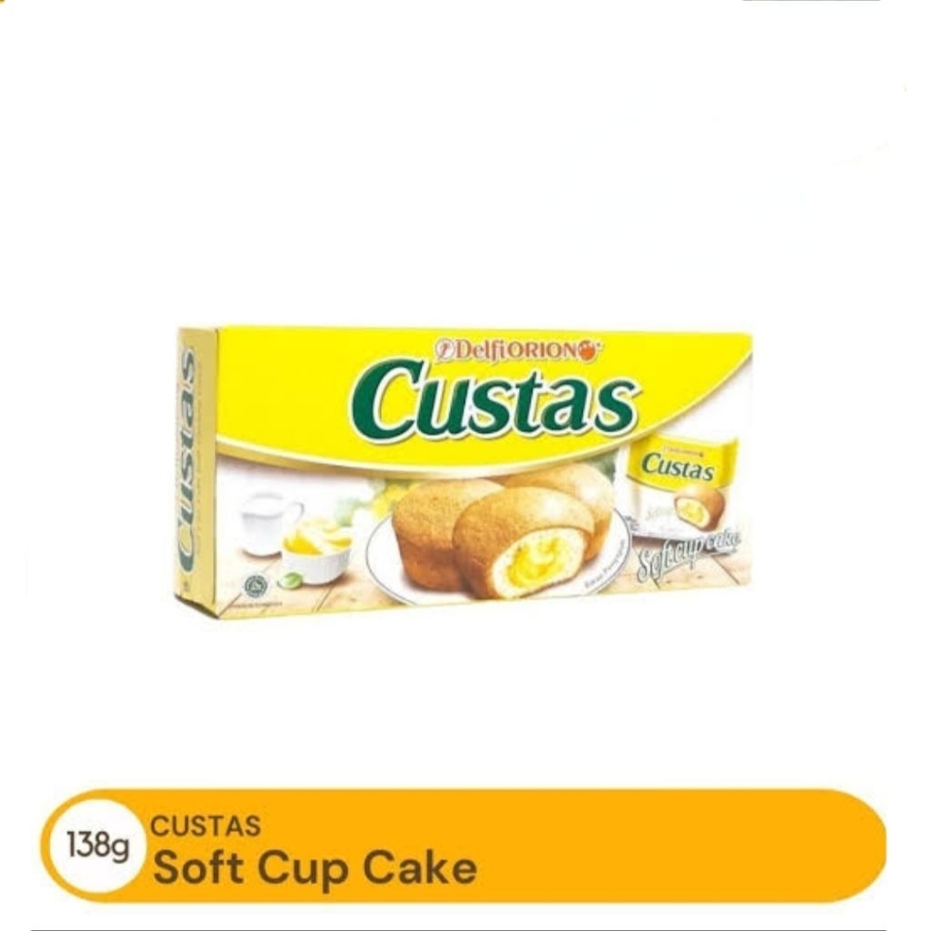 

DELFI ORION CUSTAS CUPCAKE MUFFIN ISI 6 x 138 GR CREAM CUSTARD