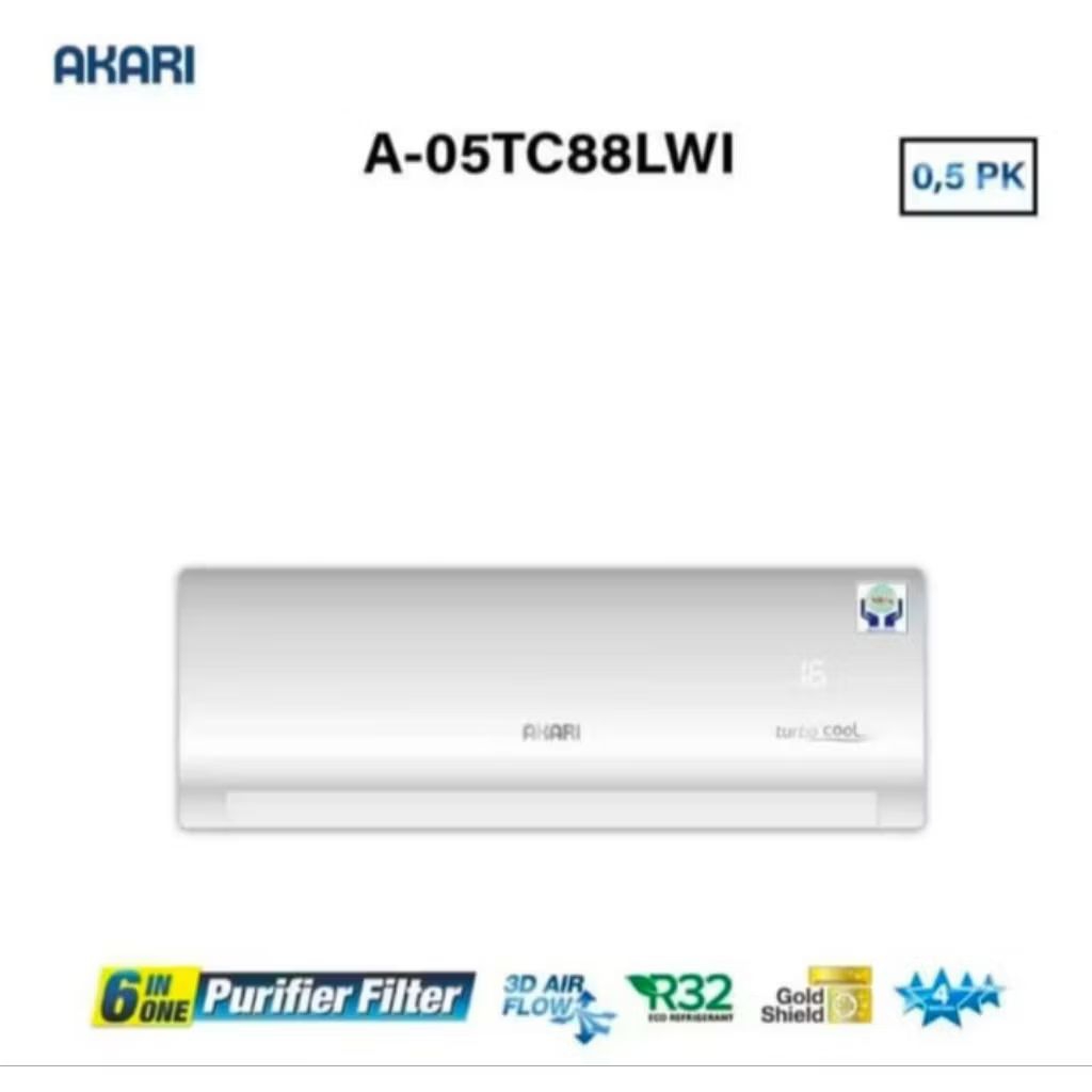 AC AKARI 1/2 PK Turbo Cool A-05TC88NLWi/k