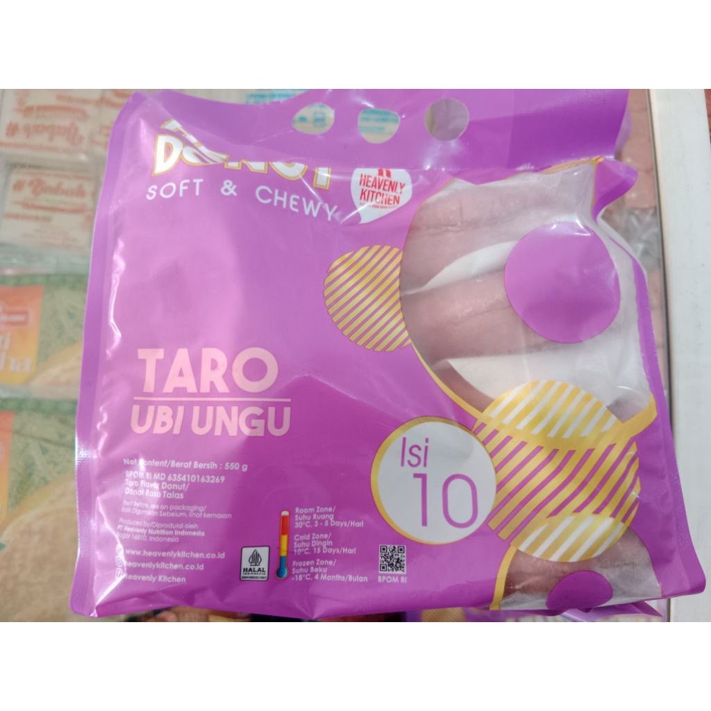 

Donat Heavenly rasa taro (ubi ungu)