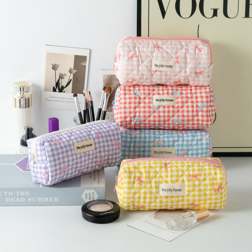 

Pouch Ribbon Seba Guna Tempat Pensil Stationary Pouch Makeup Cantik Lucu