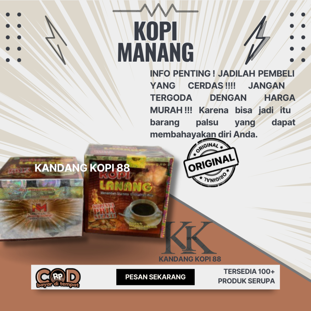 [ ORIGINAL ] KOPI LANANG KOPI LANANG [ 1 KOTAK ISI 10 SASET ]
